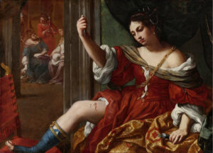 Elisabetta Sirani: Porcia hiriéndose en la pierna (1664) Fondazione Carisbo, Bologna